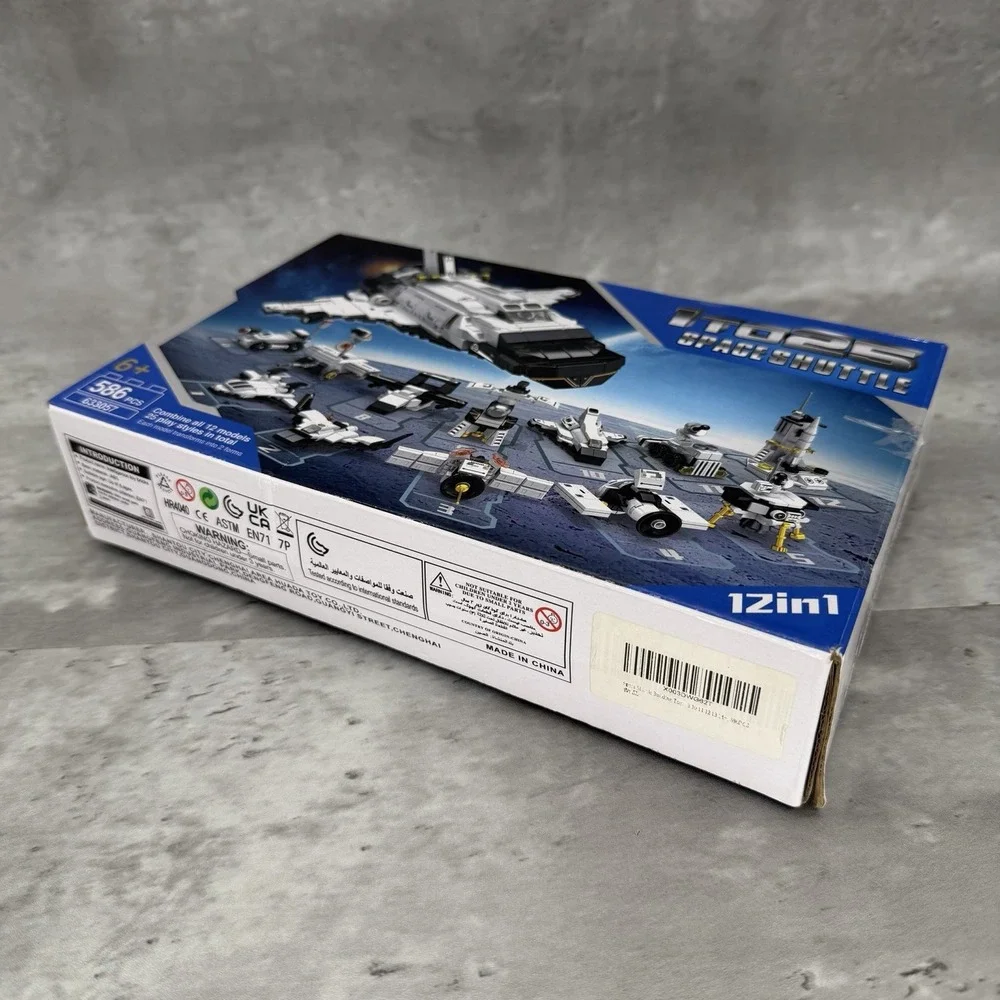 Space Shuttle 12in1 Interlocking Blocks Set Building Blocks 586 Pieces *Complete